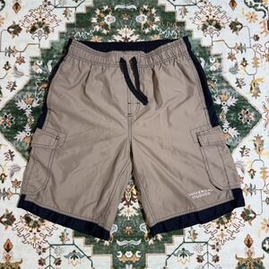 Universal Studios Mens Cargo Shorts Drawstring‎ Tan Casual